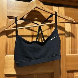 Nike black sports bra dry fit with mesh back and adjustable straps